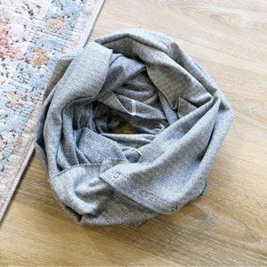 Lululemon Vinyasa Scarf Rulu Heathered Herringbone Gray Scarf Shawl Wrap